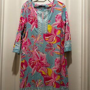 Barbara Erickson Vacation Midi Dress Womens XL
